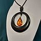 Aura. Pendant in ebony and amber. Pendant. NGS Masters. Online shopping on My Livemaster.  Фото №2