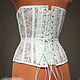 Прозрачный кружевной бельевой корсет айвори с бюском. Корсеты. Shi Corset (Анна). Ярмарка Мастеров.  Фото №4
