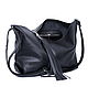 Crossbody Black Leather Crossbody Bag with Shoulder Strap, Crossbody bag, Moscow,  Фото №1