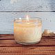 Soy candle in a jar with a floral pattern, Candles, Moscow,  Фото №1