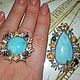 Kit 'Blue lagoon' with Dominican larimar. Jewelry Sets. SELENA. My Livemaster. Фото №5