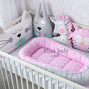 Bumpers in the crib: Bumpers pillows for cots 12 PCs