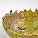 A bowl of `Autumn maple`. Openwork ceramic and ceramic floristry Elena Zaichenko
