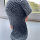 Шапка-ушанка вязаная из шерсти серая. Шапка-ушанка. AccessoriesWool мягко и комфортно. Ярмарка Мастеров.  Фото №5