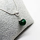 Silver pendant with malachite 'Favorite' 925 sterling silver. Pendants. Author studio Kamelya - Polina. Online shopping on My Livemaster.  Фото №2