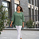 Striped blouse free size green. Blouses. NATALINI. My Livemaster. Фото №6