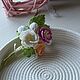 Розы. Брошь-булавка. Knitted flowers. Ярмарка Мастеров.  Фото №6