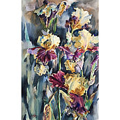 Картины и панно handmade. Livemaster - original item Painting Irises of Paradise - watercolor. Handmade.