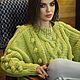 Jerseys: Women's large-knit olive oversize sweater to order, Sweaters, Yoshkar-Ola,  Фото №1