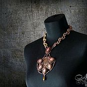 Beaded lace, necklace with ammonium and ammonium Geode