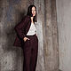 Костюм брючный aubergine. Костюмы. SVETLANA TIMIRBAEVA ATELIER. Ярмарка Мастеров.  Фото №4