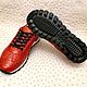 Zapatillas de deporte para mujer, de cuero genuino de pitón, en rojo brillante!. Sneakers. SHOES&BAGS. Ярмарка Мастеров.  Фото №4