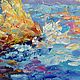 Картина маслом Морской пейзаж берег моря, скала, кипарис. Картины. Картины маслом | Наталья Савенкова. Ярмарка Мастеров.  Фото №5