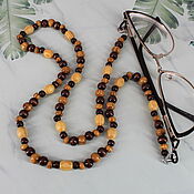 Работы для детей, handmade. Livemaster - original item Eyeglass Holders// Beads made of wood. Handmade.