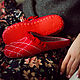  "Плюшевые" (red) детские валяные тапочки (шлепанцы). Тапочки. МилаЮг              авторская обувь (MilaYug). Ярмарка Мастеров.  Фото №5