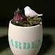 Order Ceramic bird-topper. Ceramist_mamontov. Livemaster. . Decoration for flower pots Фото №3