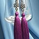 Order Earring of the brush with the Mystical amulet node. Jewelry Elena. Livemaster. . Tassel earrings Фото №3
