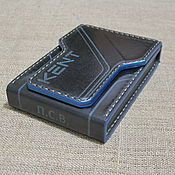 Сувениры и подарки handmade. Livemaster - original item Kent-nano cigarette case, leather case for cigarette packs. blue-black. Handmade.