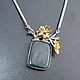 Кулон с опалом радужным австралийским, изумрудами и гранатом. Подвеска. Jewelry fashion. Интернет-магазин Ярмарка Мастеров.  Фото №2