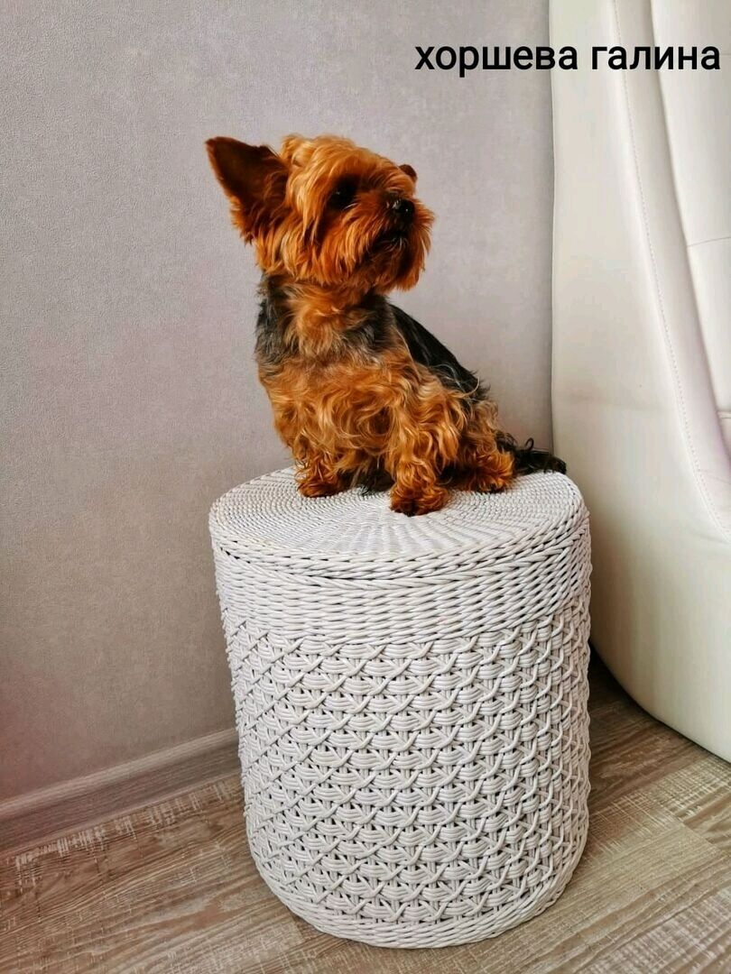 Пуфик плетеный в интернет-магазине на Ярмарке Мастеров | Короб, Барнаул ...