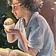 Картина маслом мальчик и коты. Картины. Картины Регины Куюковой. Интернет-магазин Ярмарка Мастеров.  Фото №2