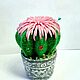 Order Needle box Green Cactus with a flower an original Gift to a needlewoman. magic stick. Livemaster. . Needle beds Фото №3