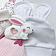 Зефирный кролик - Подарочный бокс для младенца, Baby box. Подарок новорожденному. Кошака~Вышивака. Ярмарка Мастеров.  Фото №6