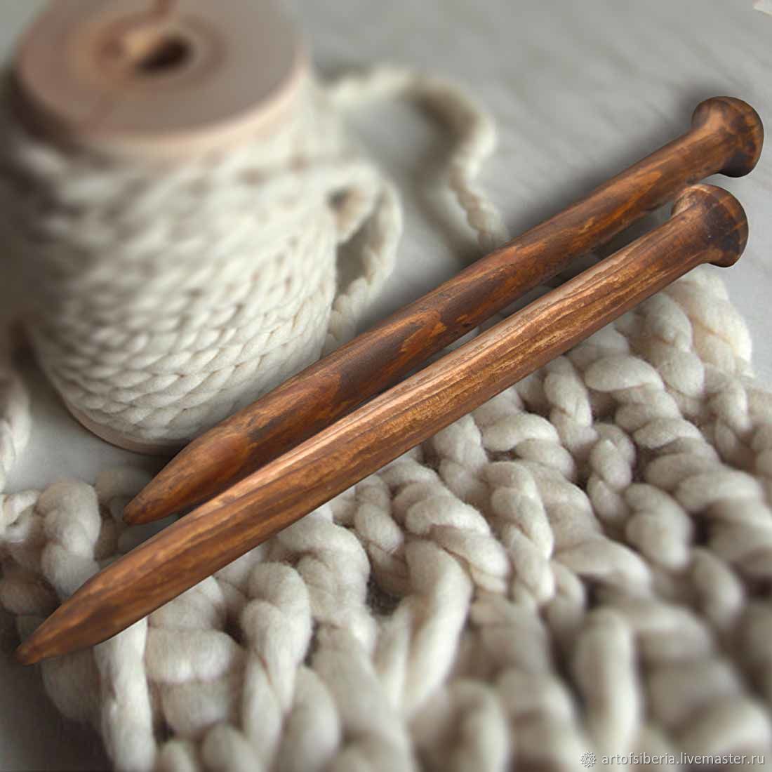 Giant knitting needle for Thick Yarn made of Wood 20mm/400#10 – купить на  Ярмарке Мастеров – ERMZXCOM | Спицы, Novokuznetsk