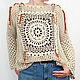 Двухсторонний джемпер-сетка Boho everyday. Кофты-сетки. Talking look. Интернет-магазин Ярмарка Мастеров.  Фото №2