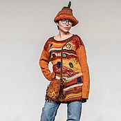 Одежда handmade. Livemaster - original item Hundertwasser Window sweater option 10. Handmade.