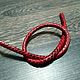 Python leather cord, Burgundy color, length 50 cm, thickness 0.6-0.7 mm, Cords, St. Petersburg,  Фото №1