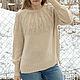 Sweater with a round yoke made of 100% cashmere. Sweaters. Knitwear shop Fairy Tale by Irina. My Livemaster. Фото №4