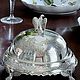 Винтаж: Серебряная масленка с крышкой на ножках. Кухонная утварь винтажная. Антиквариат и Винтаж. Ярмарка Мастеров.  Фото №6