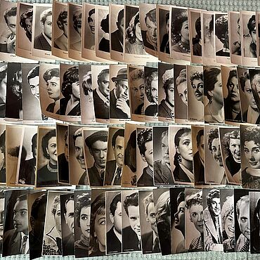 Открытки винтажные ручной работы. Ярмарка Мастеров - ручная работа Фотокарточка Фотооткрытка 104 шт Актеров театра и Артистов кино. Handmade.