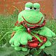 Царевна - лягушка из шерсти. Войлочная игрушка. Ирина Громова SuperChu. Интернет-магазин Ярмарка Мастеров.  Фото №2