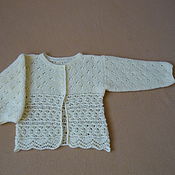Одежда детская handmade. Livemaster - original item Openwork jacket with a wide border. Handmade.