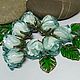 Бусины лэмпворк розочки нежно голубые. Стекло lampwork. Бусины. Оксана Искуснова украшения лэмпворк (SOVARTstudio). Ярмарка Мастеров.  Фото №6