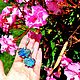 Серьги с резным лабрадором Лунный лотос. Серьги классические. Turmalin. Интернет-магазин Ярмарка Мастеров.  Фото №2