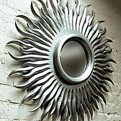 Зеркало солнце Tropicana, деревянное зеркало, зеркало в раме