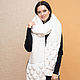 Voluminous white scarf with a pattern. Scarves. SHAPAR - knitting clothes. My Livemaster. Фото №4