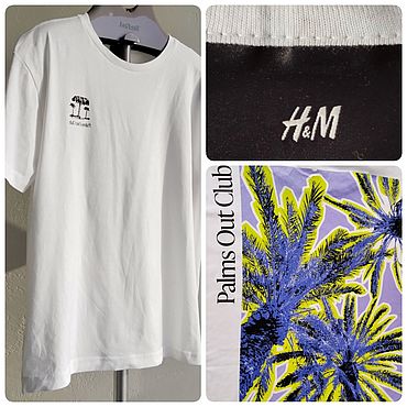Винтаж ручной работы. Ярмарка Мастеров - ручная работа Винтаж: Футболка H&M (Швеция), унисекс, хлопок 100%. Новая! Р. 46-48. Handmade.