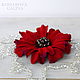 flower brooch felted 'Passion', Brooches, Moscow,  Фото №1
