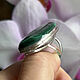 Exclusive ring with natural malachite. Rings. A place where dreams are born. Online shopping on My Livemaster.  Фото №2
