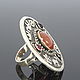 Ethnic Avant-Garde Series Ring #59 with carnelian silver HB0064. Rings. Sunny Silver. My Livemaster. Фото №4