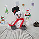 Christmas decor knitted Snowman in a hat and scarf. Snowmen. Вязаные игрушки - Ольга (knitlandiya). My Livemaster. Фото №6