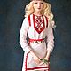 Коллекционная кукла " Марийская девушка" в народном костюме. Интерьерная кукла. JinyDollini Евгения Зубкова. Ярмарка Мастеров.  Фото №7