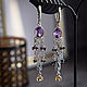 Earrings with amethyst in 925 silver. Earrings. Solanda. Online shopping on My Livemaster.  Фото №2