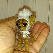 Куклы и игрушки ручной работы. Ярмарка Мастеров - ручная работа En VENTA Chihuahua-miniatura 5,5 cm, crochet. Handmade.