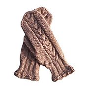 Аксессуары handmade. Livemaster - original item Powder-colored mittens, 100% wool, size 7-8. Handmade.