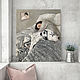 Девушка и её пёс, картина маслом на холсте, портрет питомца 60х70 см, Картины, Санкт-Петербург,  Фото №1
